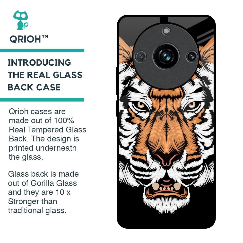 Angry Tiger Glass Case For Realme 11 Pro Plus 5G