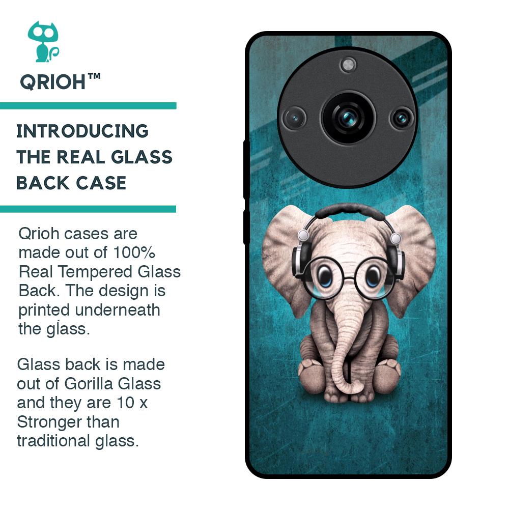 Adorable Baby Elephant Glass Case For Realme 11 Pro Plus 5G