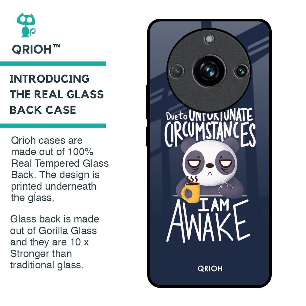 Struggling Panda Glass Case for Realme 11 Pro Plus 5G