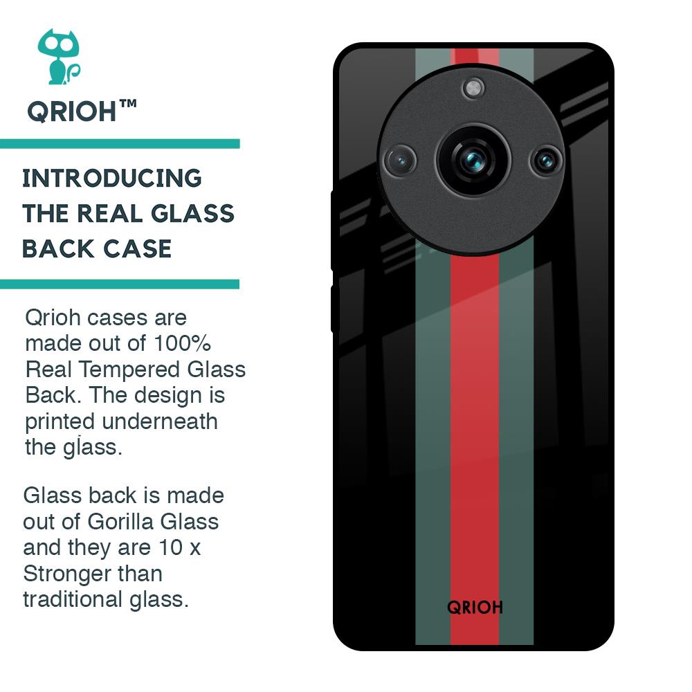 Vertical Stripes Glass Case for Realme 11 Pro Plus 5G