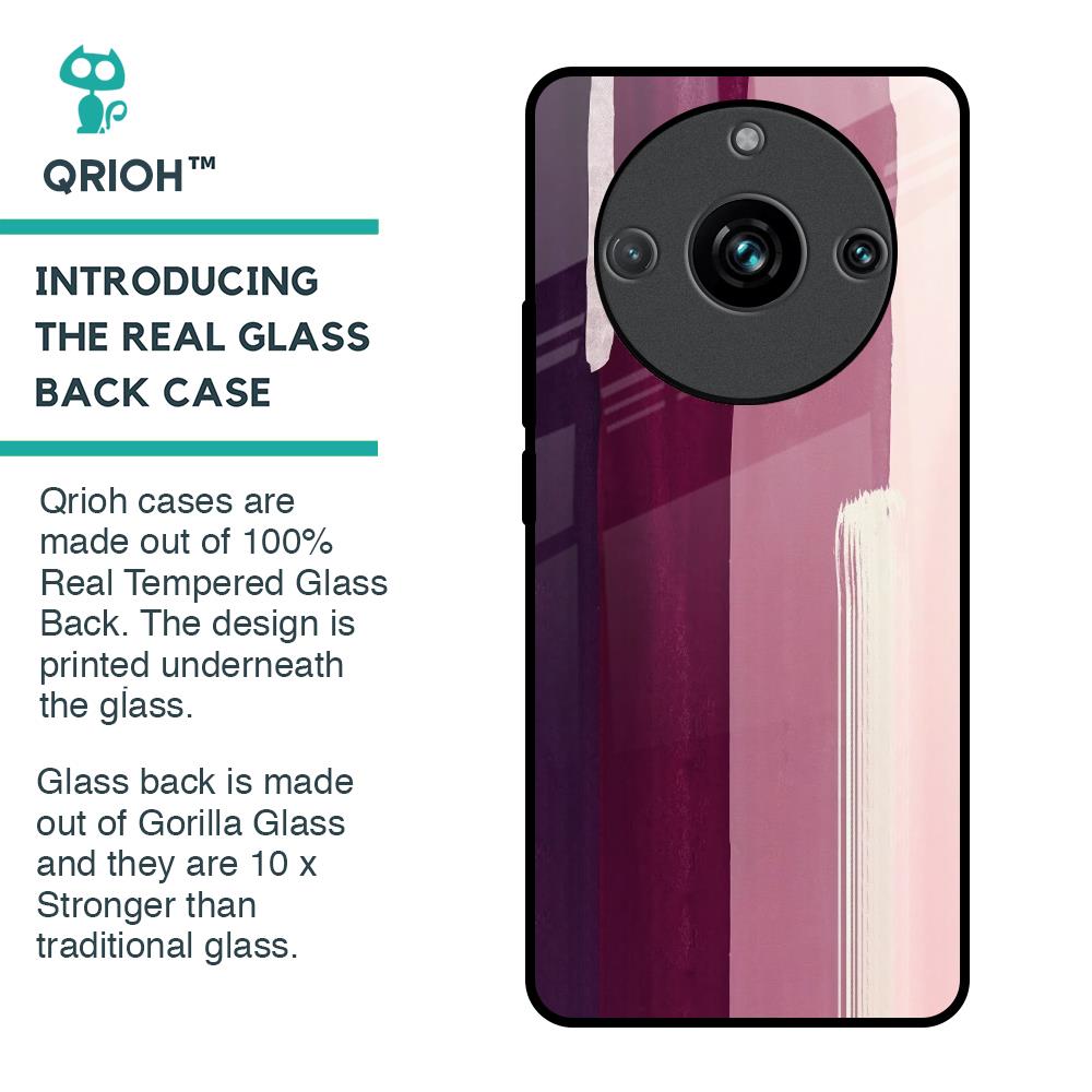 Brush Stroke Art Glass Case for Realme 11 Pro Plus 5G