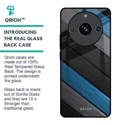 Multicolor Wooden Effect Glass Case for Realme 11 Pro Plus 5G