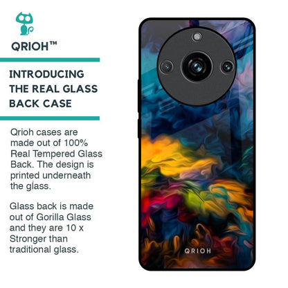 Multicolor Oil Painting Glass Case for Realme 11 Pro Plus 5G