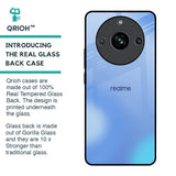 Vibrant Blue Texture Glass Case for Realme 11 Pro Plus 5G