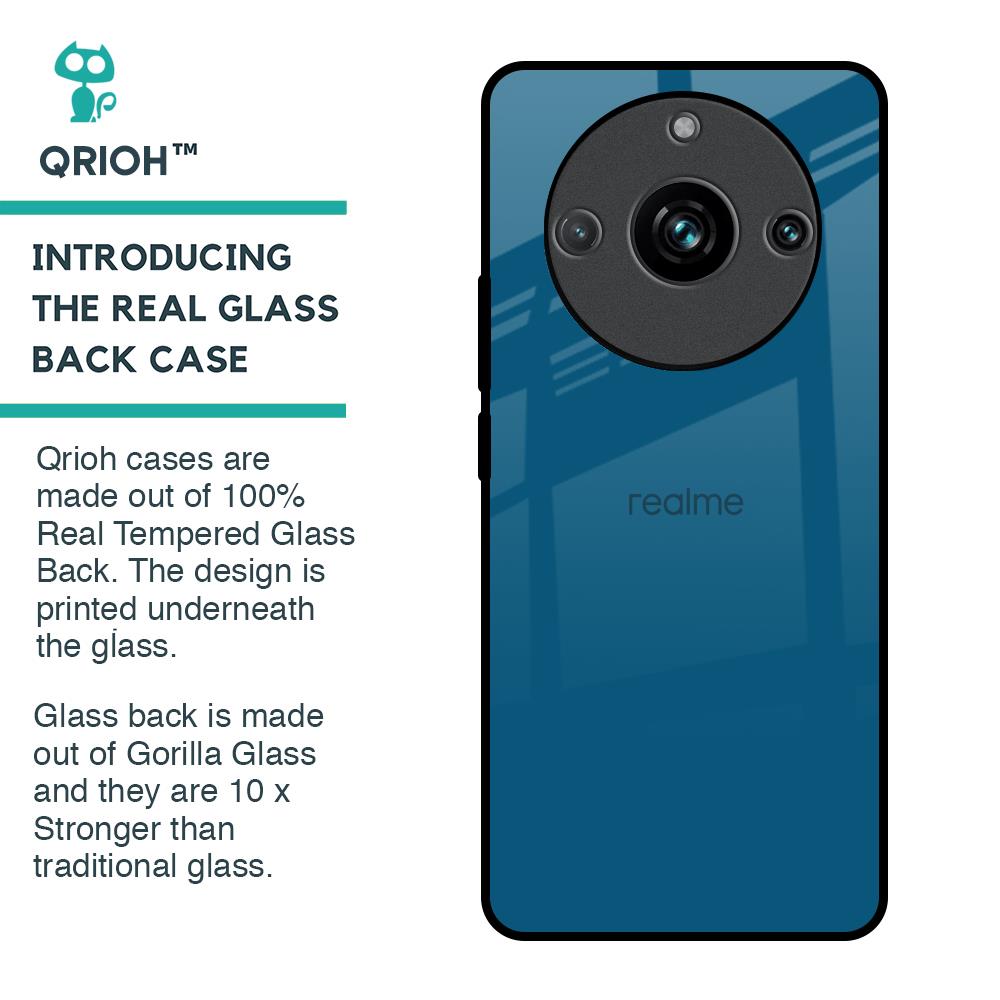 Cobalt Blue Glass Case for Realme 11 Pro Plus 5G