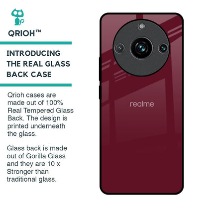 Classic Burgundy Glass Case for Realme 11 Pro Plus 5G