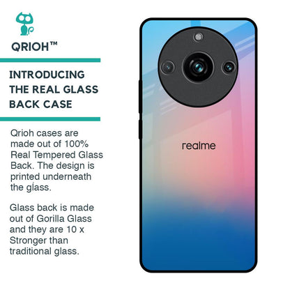 Blue & Pink Ombre Glass case for Realme 11 Pro Plus 5G