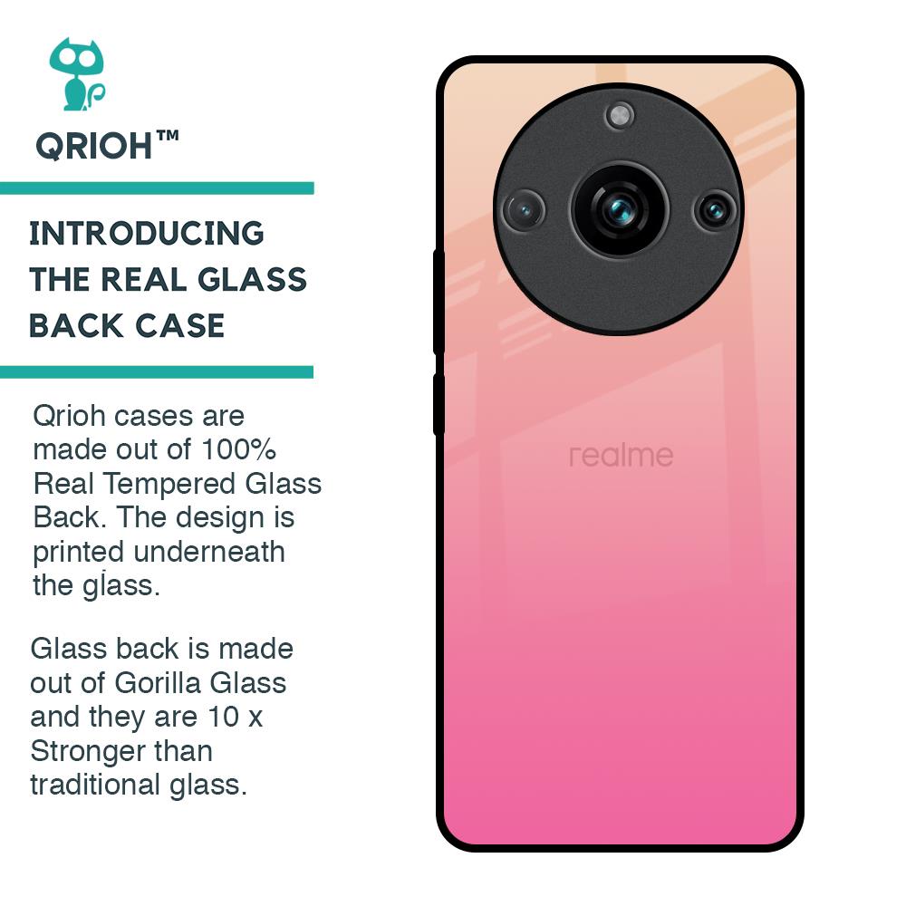 Pastel Pink Gradient Glass Case For Realme 11 Pro Plus 5G