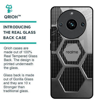 Hexagon Style Glass Case For Realme 11 Pro Plus 5G