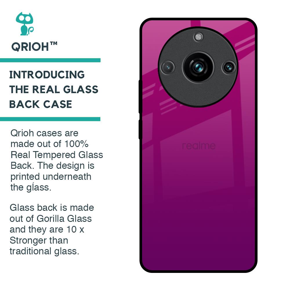 Magenta Gradient Glass Case For Realme 11 Pro Plus 5G