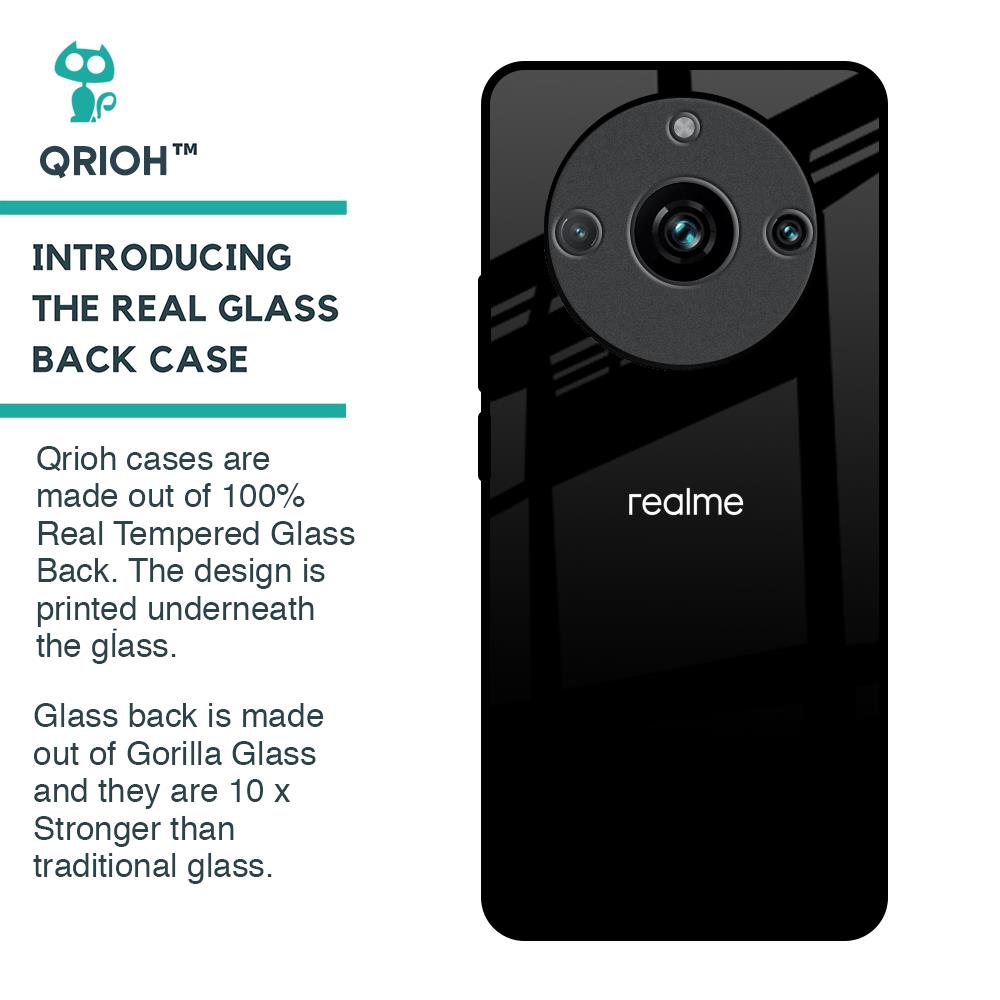 Jet Black Glass Case for Realme 11 Pro Plus 5G