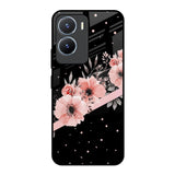 Floral Black Band Vivo T2x 5G Glass Back Cover Online
