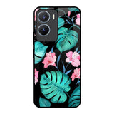 Tropical Leaves & Pink Flowers Vivo T2x 5G Glass Back Cover Online