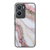 Pink & Gold Gllitter Marble Vivo T2x 5G Glass Back Cover Online