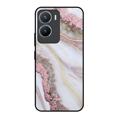 Pink & Gold Gllitter Marble Vivo T2x 5G Glass Back Cover Online