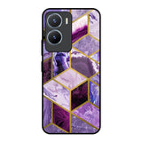 Purple Rhombus Marble Vivo T2x 5G Glass Back Cover Online