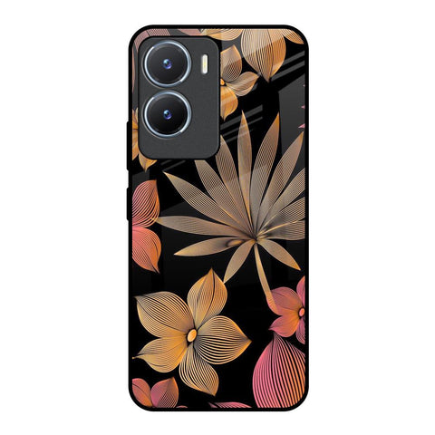 Lines Pattern Flowers Vivo T2x 5G Glass Back Cover Online