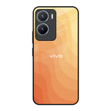 Orange Curve Pattern Vivo T2x 5G Glass Back Cover Online