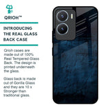 Dark Blue Grunge Glass Case for Vivo T2x 5G