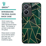 Abstract Green Glass Case For Vivo T2x 5G