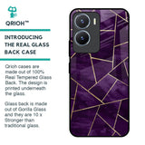 Geometric Purple Glass Case For Vivo T2x 5G
