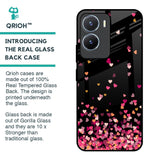 Heart Rain Fall Glass Case For Vivo T2x 5G