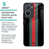 Vertical Stripes Glass Case for Vivo T2x 5G