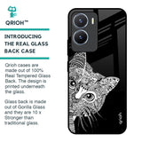 Kitten Mandala Glass Case for Vivo T2x 5G