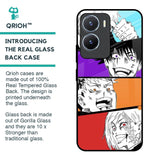 Anime Sketch Glass Case for Vivo T2x 5G