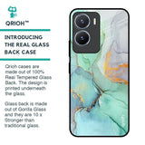 Green Marble Glass Case for Vivo T2x 5G