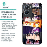 Anime Eyes Glass Case for Vivo T2x 5G