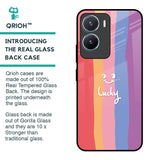 Lucky Abstract Glass Case for Vivo T2x 5G