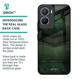 Green Leather Glass Case for Vivo T2x 5G