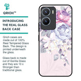 Elegant Floral Glass Case for Vivo T2x 5G