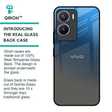 Blue Grey Ombre Glass Case for Vivo T2x 5G