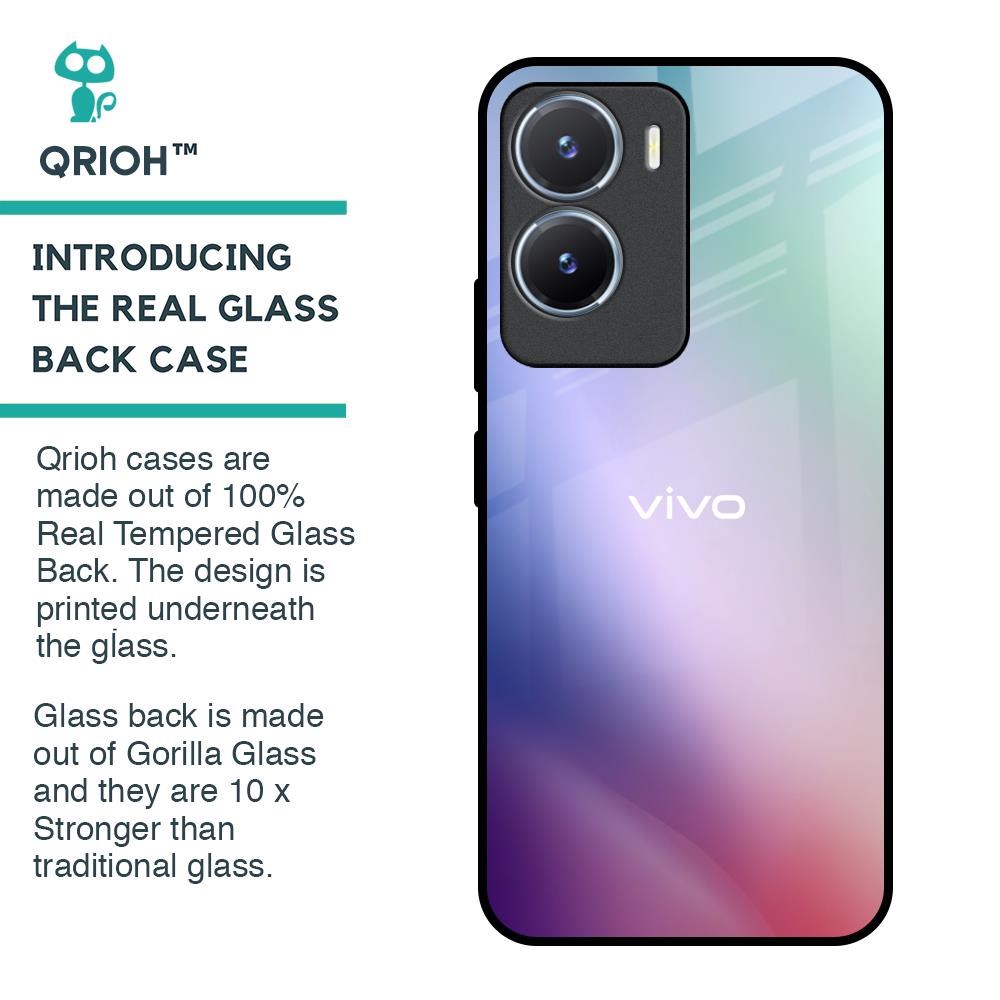 Abstract Holographic Glass Case for Vivo T2x 5G