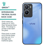 Vibrant Blue Texture Glass Case for Vivo T2x 5G