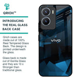 Polygonal Blue Box Glass Case For Vivo T2x 5G