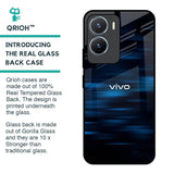 Blue Rough Abstract Glass Case for Vivo T2x 5G
