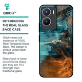 Golden Splash Glass Case for Vivo T2x 5G