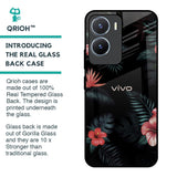 Tropical Art Flower Glass Case for Vivo T2x 5G