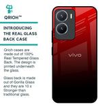 Maroon Faded Glass Case for Vivo T2x 5G