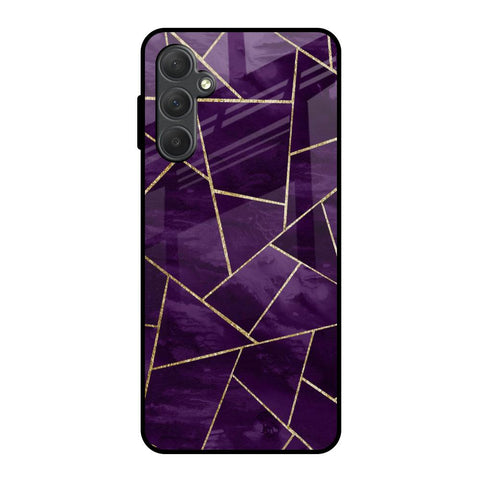 Geometric Purple Samsung Galaxy F54 5G Glass Back Cover Online