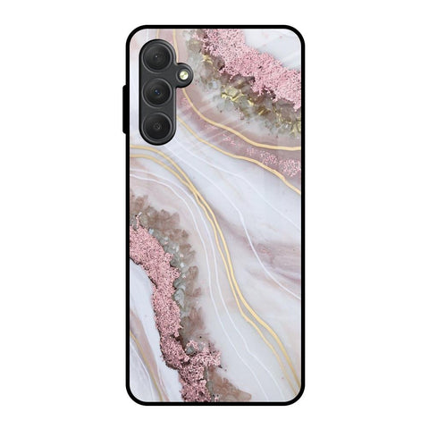 Pink & Gold Gllitter Marble Samsung Galaxy F54 5G Glass Back Cover Online