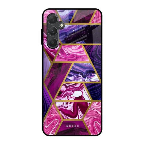 Electroplated Geometric Marble Samsung Galaxy F54 5G Glass Back Cover Online