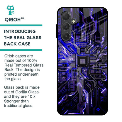 Techno Color Pattern Glass Case For Samsung Galaxy F54 5G
