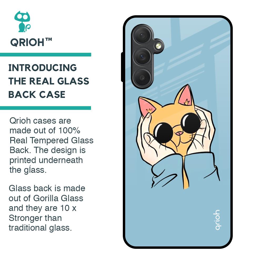 Adorable Cute Kitty Glass Case For Samsung Galaxy F54 5G