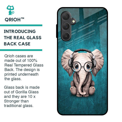 Adorable Baby Elephant Glass Case For Samsung Galaxy F54 5G