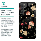 Black Spring Floral Glass Case for Samsung Galaxy F54 5G