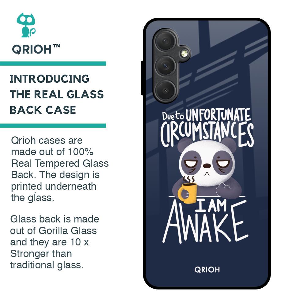 Struggling Panda Glass Case for Samsung Galaxy F54 5G